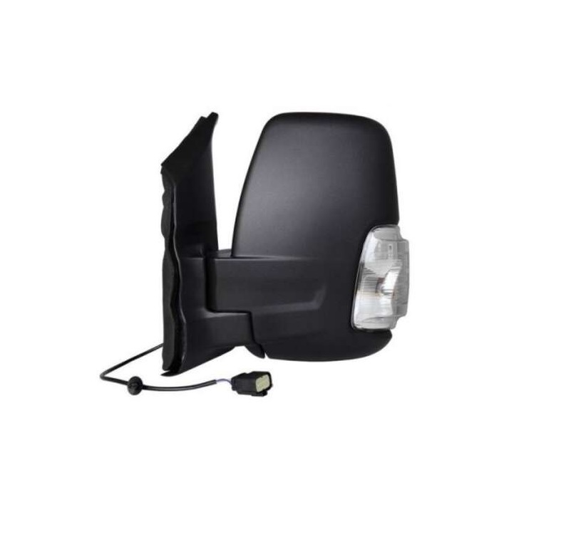 Oglinda usa exterioara FORD TRANSIT/TOURNEO, 10.2019-, stanga, View Max, reglare electrica; texturat; cu incalzire; versiune scurta; convexa; crom; pliabila electric; 12 gauri / 10 pini; semnalizare (WY16W); functie asistenta laterala,