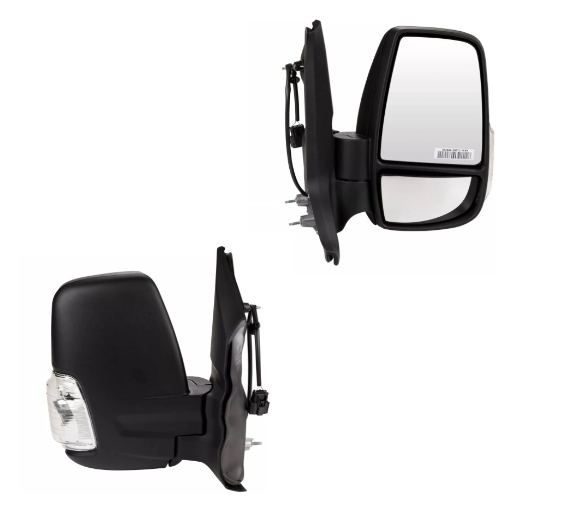Oglinda usa exterioara FORD TRANSIT/TOURNEO, 10.2019-, partea dreapta, View Max, reglare electrica; texturat; cu incalzire; versiune scurta; sticla convexa; sticla crom; 12 gauri / 6 pini; cu semnalizare (WY5W),