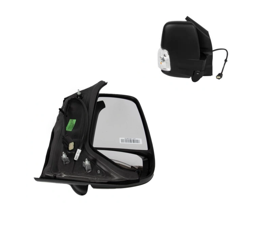 Oglinda usa exterioara FORD TRANSIT/TOURNEO, 10.2019-, partea dreapta, View Max, reglare electrica; texturat; cu incalzire; versiune scurta; sticla convexa; sticla crom; pliabila electric; 12 gauri / 8 pini; cu semnalizare (WY16W),
