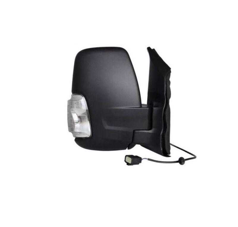 Oglinda usa exterioara FORD TRANSIT/TOURNEO, 10.2019-, dreapta, View Max, reglare electrica; texturat; cu incalzire; versiune scurta; convexa; crom; pliabila electric; 12 gauri / 10 pini; cu semnalizare (WY16W); cu functie asistenta laterala,