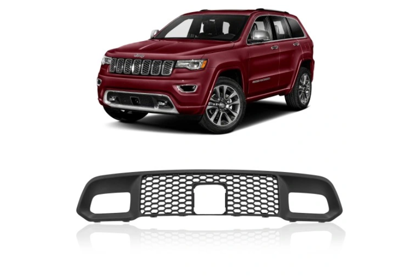 Grila bara fata JEEP GRAND CHEROKEE (WK2), 2017-, cu ACC; cu gauri lampa ceata; inferior,