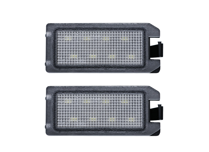 Set 2 buc lampa numar DODGE VIPER (ZB), 12.2002-01.2015; FIAT 500 (312), 2013-2015; 500, 07.2015-2019; JEEP COMPASS (PK), 2014-2017; GRAND CHEROKEE (WK2), 04.2013-2020; PATRIOT (PK), 2014-; MASERATI LEVANTE, 09.2016-2020, partea stanga, LED; TUNING,