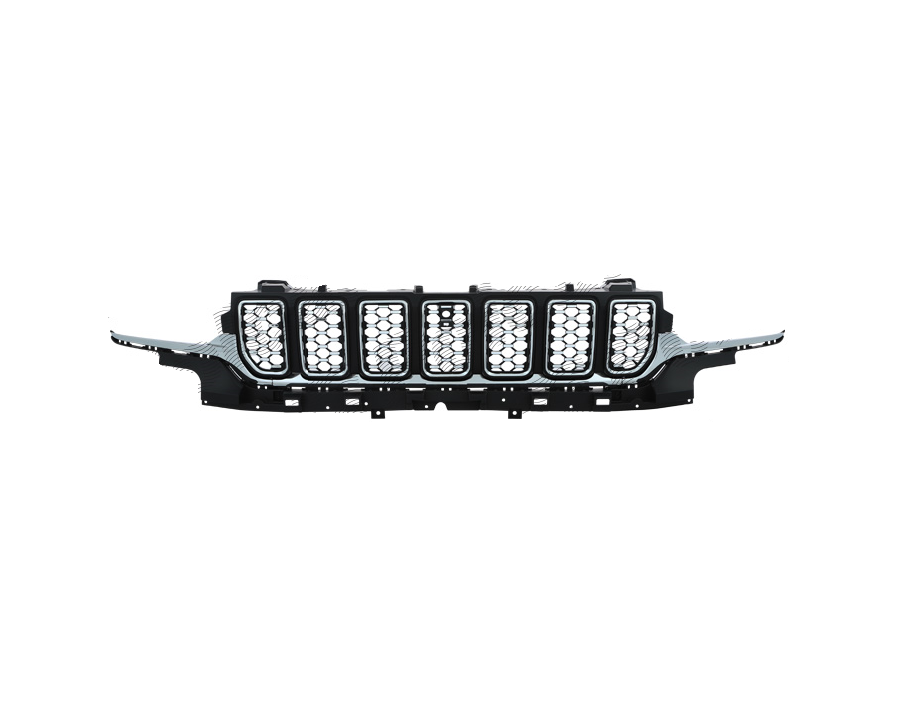 Grila masca fata JEEP GRAND CHEROKEE (WL), 21-, cu bandou cromat, rame cromate,