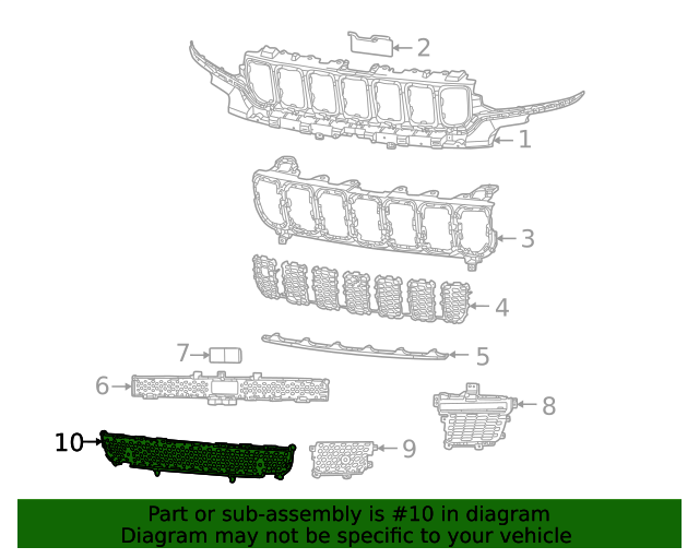 Grila bara fata JEEP GRAND CHEROKEE (WL), 21-, cu 2 gauri senzori parcare; negru, texturat; inferior; fara Overland, model : L,
