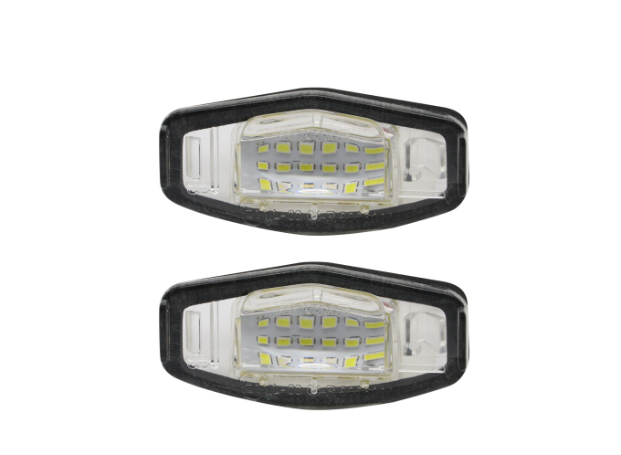Set 2 buc lampa numar HONDA CITY (GD), 02.2006-02.2009; CIVIC (EP) 3/5 usi, Hatch (EU), 02.2001-12.2003; CIVIC 4-D (ES) SDN (JP), 02.2001-12.2003; CIVIC HB (EP), 01.2004-09.2005 5 usi; CIVIC SDN (ES), 01.2004-09.2005; LEGEND (KA9), 1999-2004, stanga, LED