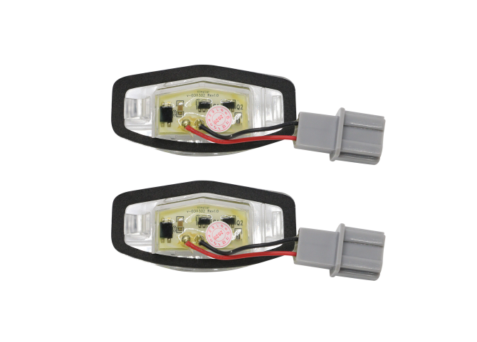 Set 2 buc lampa numar HONDA CITY (GD), 02.2006-02.2009; CIVIC (EP) 3/5 usi, Hatch (EU), 02.2001-12.2003; CIVIC 4-D (ES) SDN (JP), 02.2001-12.2003; CIVIC HB (EP), 01.2004-09.2005 5 usi; CIVIC SDN (ES), 01.2004-09.2005; LEGEND (KA9), 1999-2004, stanga, LED