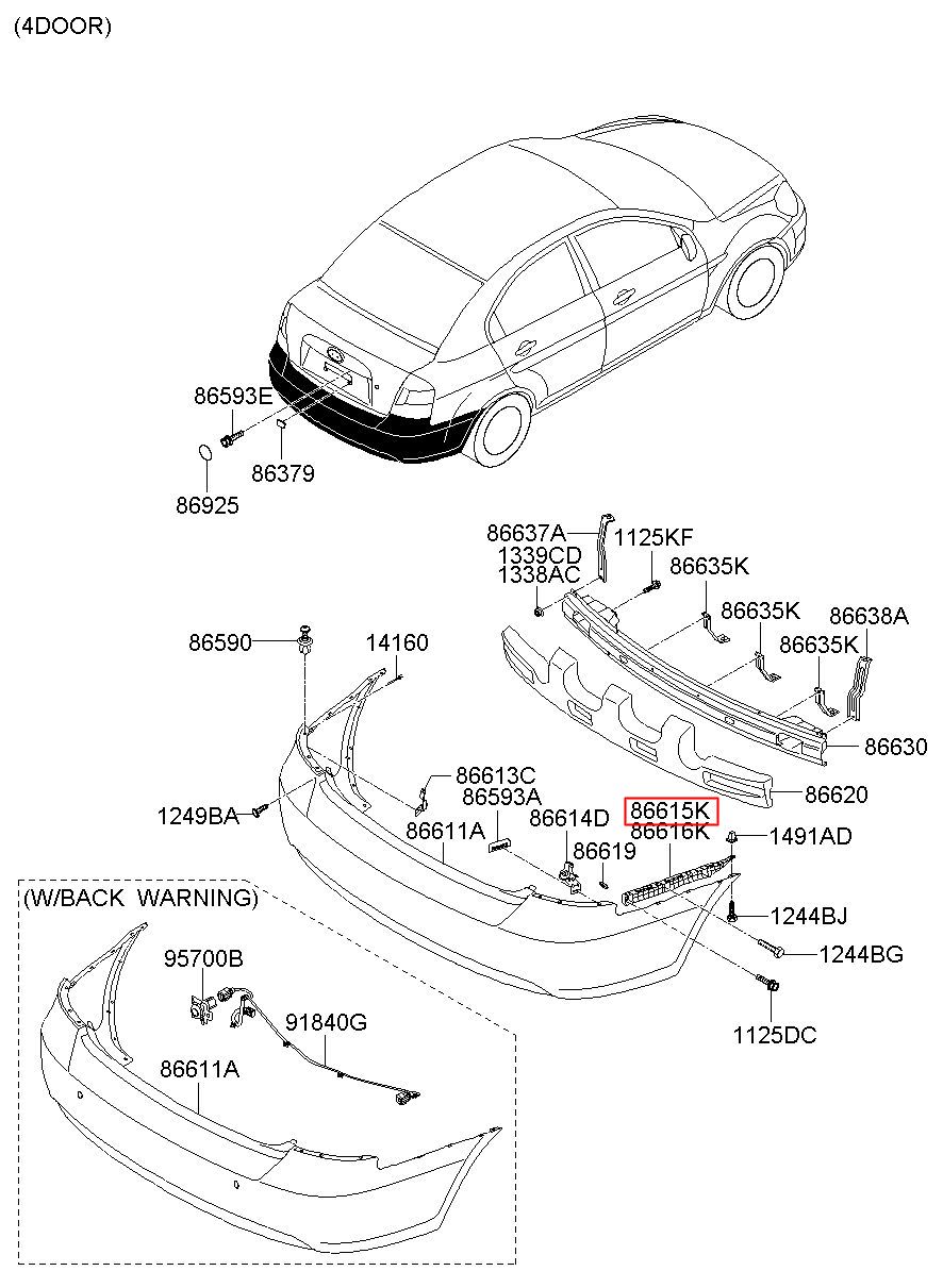 Suport bara spate HYUNDAI ACCENT (MC), 09.2006-01.2010, partea stanga, model Hatchback,
