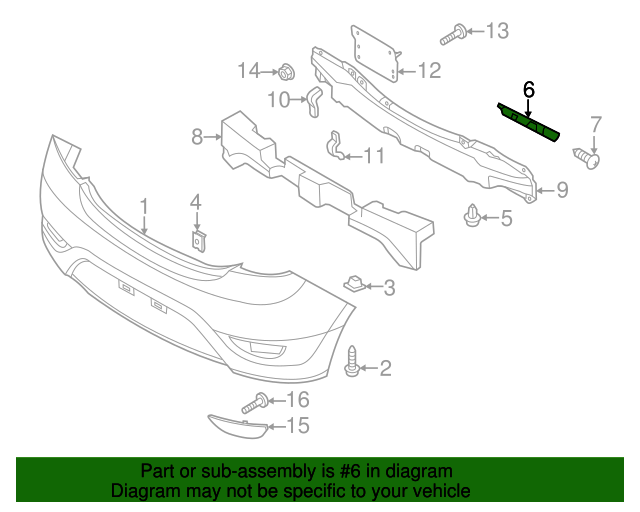 Suport bara spate HYUNDAI ACCENT (RB), 08.2010- modele cu 5 usi; SOLARIS (RB), 08.2010-, partea dreapta, lateral,