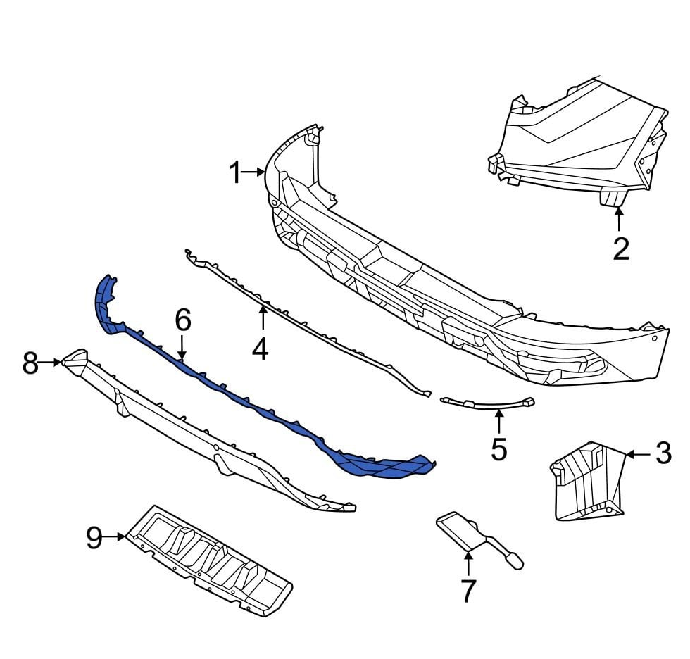 Bandou bara spate HYUNDAI TUCSON, 10.2020-, de vopsit (nu este grunduit); Fabricat in Korea,