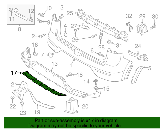 Spoiler bara spate KIA NIRO, 2020-, gri/silver; cu gaura evacuare,