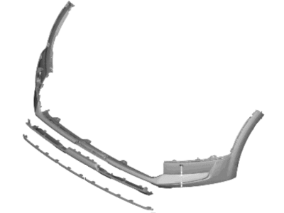 Capac bara fata KIA NIRO, 05.2022-, cu ornament silver; negru,