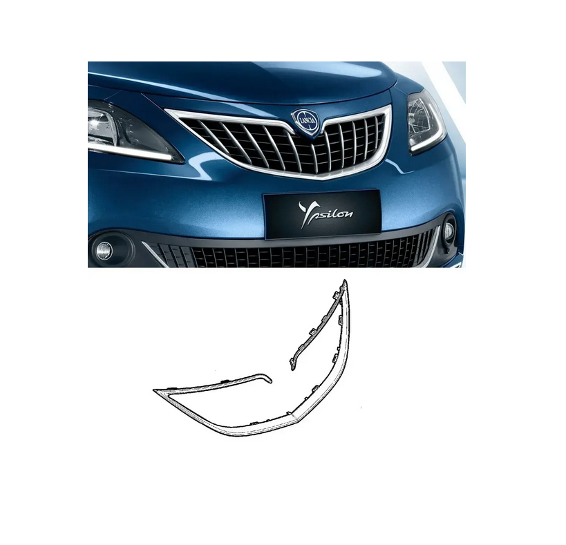 Rama grila fata CHRYSLER YPSILON (846), 2022-, crom,