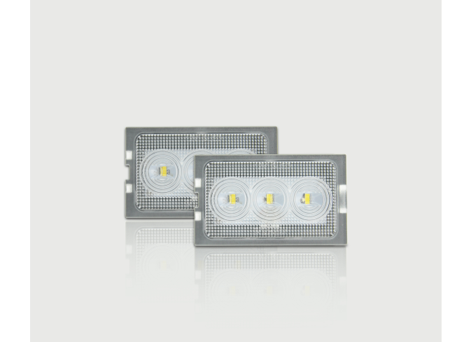 Set 2 buc lampa numar LAND ROVER DISCOVERY III/LR3 (TAA), 04.2004-03.2009; DISCOVERY/LR4 (TAA), 03.2009-12.2016; FREELANDER (FA), 11.2006-2014; RANGE ROVER SPORT (LS), 07.2006-06.2013, partea stanga, LED; TUNING,