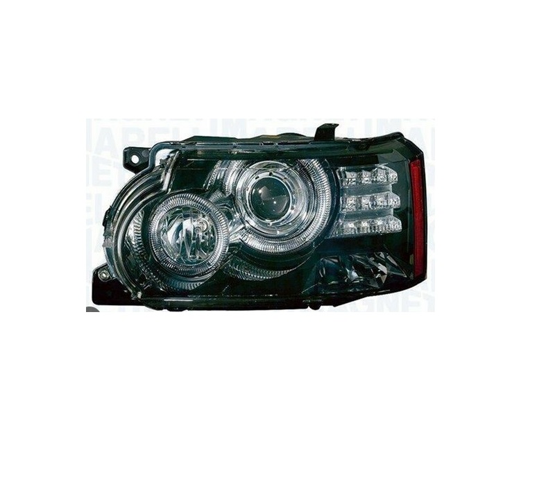 Far LAND ROVER RANGE ROVER (LM), 06.2009-12.2012, partea stanga, MAGNETI MARELLI, bi-xenon; D3S+H7; electrical; negru; cu becuri; cu headlight levelling control unit; xenon,