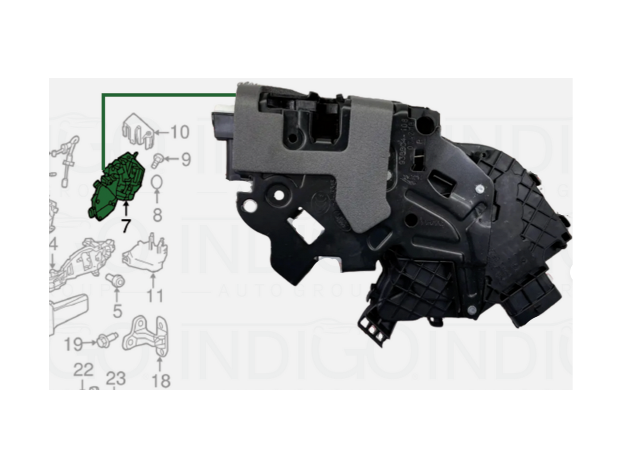 Broasca, incuietoare usa spate LAND ROVER DISCOVERY SPORT, 10.2014-, DISCOVERY, 11.2016-, RANGE ROVER SPORT, 05.2013-2022, cu 6+8 pini, partea dreapta,