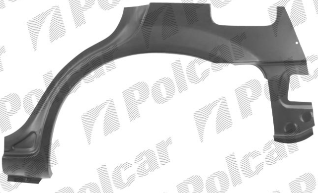 Segment reparatie aripa spate MAZDA 323 (BJ), 01.2001-2003; 323F (BJ), 09.1998-12.2000 cu 5 usi, partea stanga, metal galvanizat,