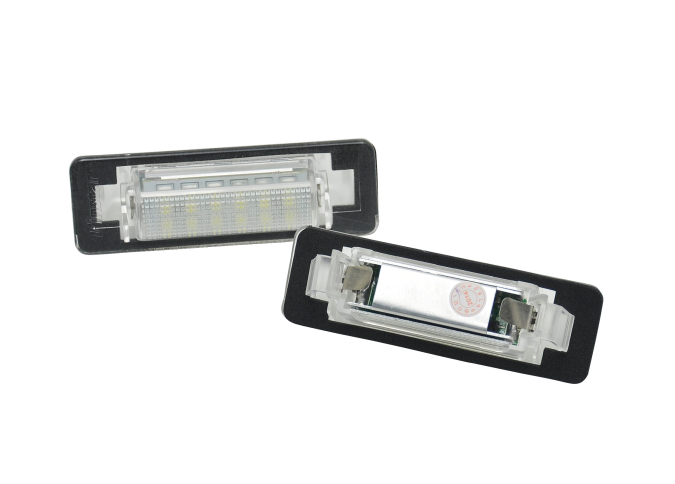 Set 2 buc lampa numar MERCEDES Clasa C (W202), 03.1993-03.2001; Clasa E (W210), 06.1995-03.2003 model Sedan, partea stanga=dreapta, LED; TUNING,