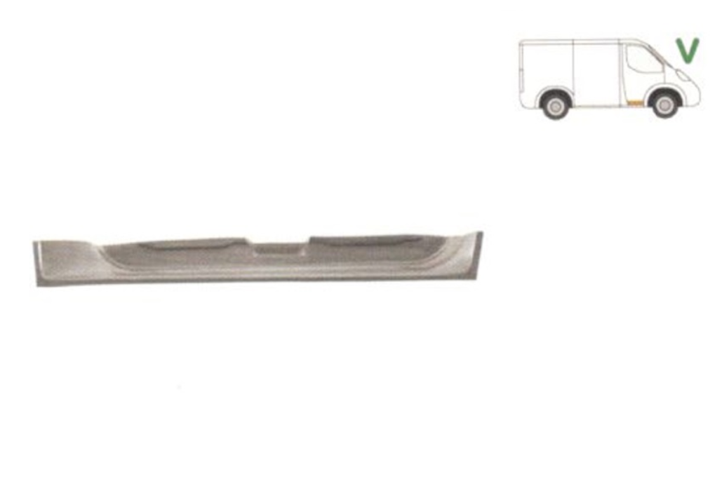 Panou reparatie usa MERCEDES VITO / Clasa V (W638), 02.1996-01.2003, partea dreapta, inferior; usa fata; cu canelura,