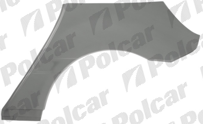 Segment reparatie aripa spate MERCEDES Clasa B (W245), 05.2005-06.2011, partea stanga, metal galvanizat,