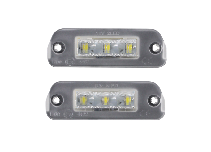 Set 2 buc lampa numar MERCEDES Clasa GL (X164), 08.2006-06.2012; CLASA ML (W164), 07.2005-11.2011; Clasa R (V251), 09.2005-04.2010, partea stanga, LED; TUNING,
