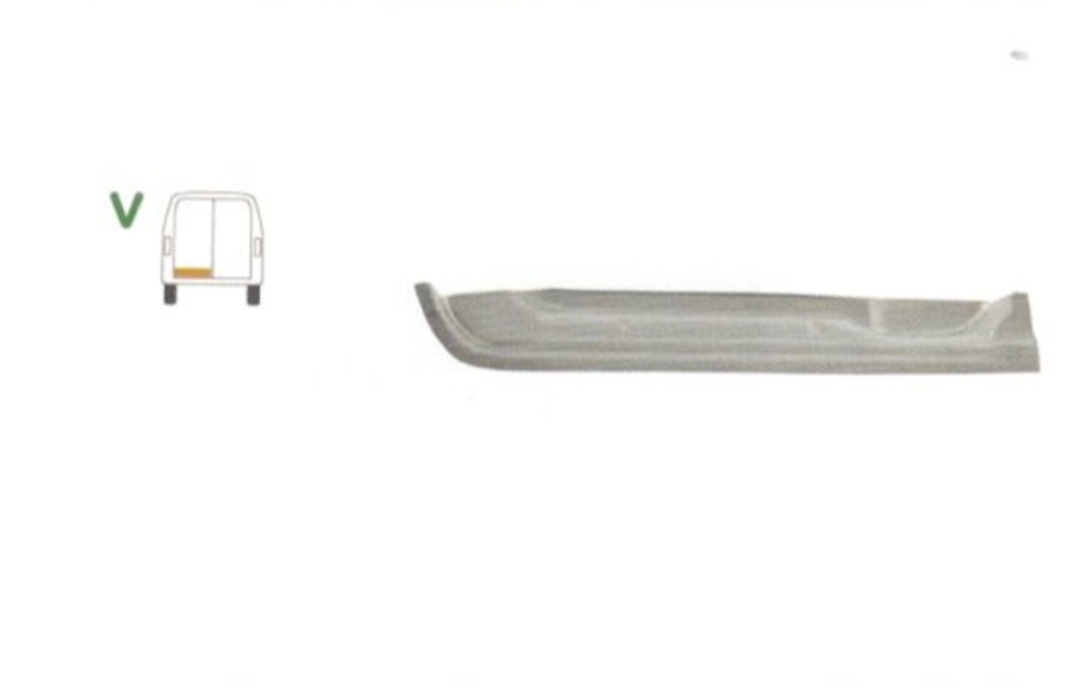 Panou reparatie usa MERCEDES SPRINTER 209-524 (906), 07.2006-10.2013, VW CRAFTER (2E), 12.2005-2017, partea stanga, metal galvanizat; usa spate, interior,