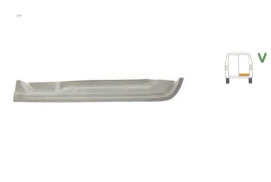 Panou reparatie usa MERCEDES SPRINTER 209-524 (906), 07.2006-10.2013, VW CRAFTER (2E), 12.2005-2017, partea dreapta, metal galvanizat; usa spate, interior,
