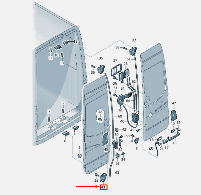 Mecanism inchidere usa spate MERCEDES SPRINTER, 07.2006-06.2018