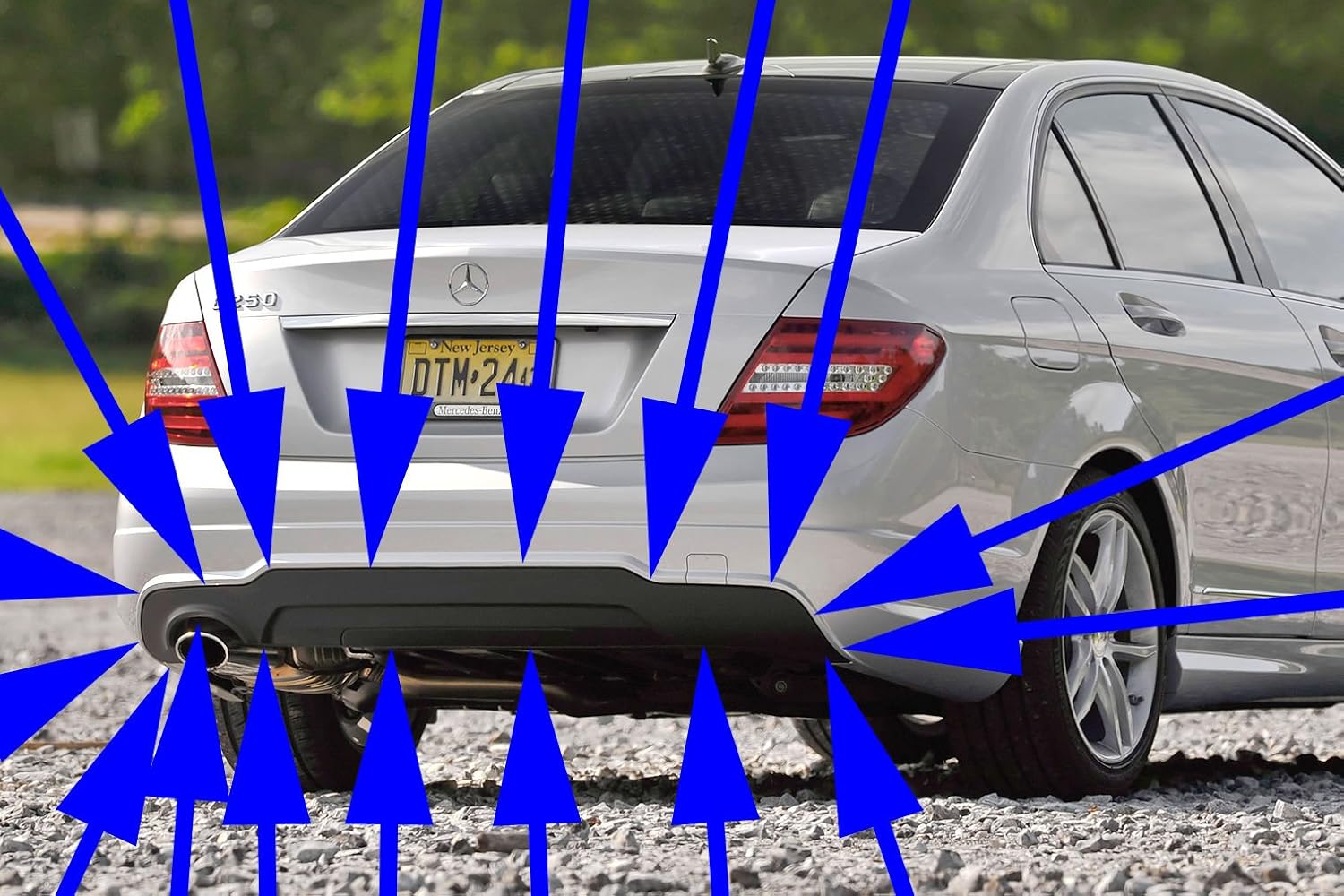 Spoiler bara spate MERCEDES Clasa C (W204), 03.2011-, Model : COUPE, model : pachet AMG,
