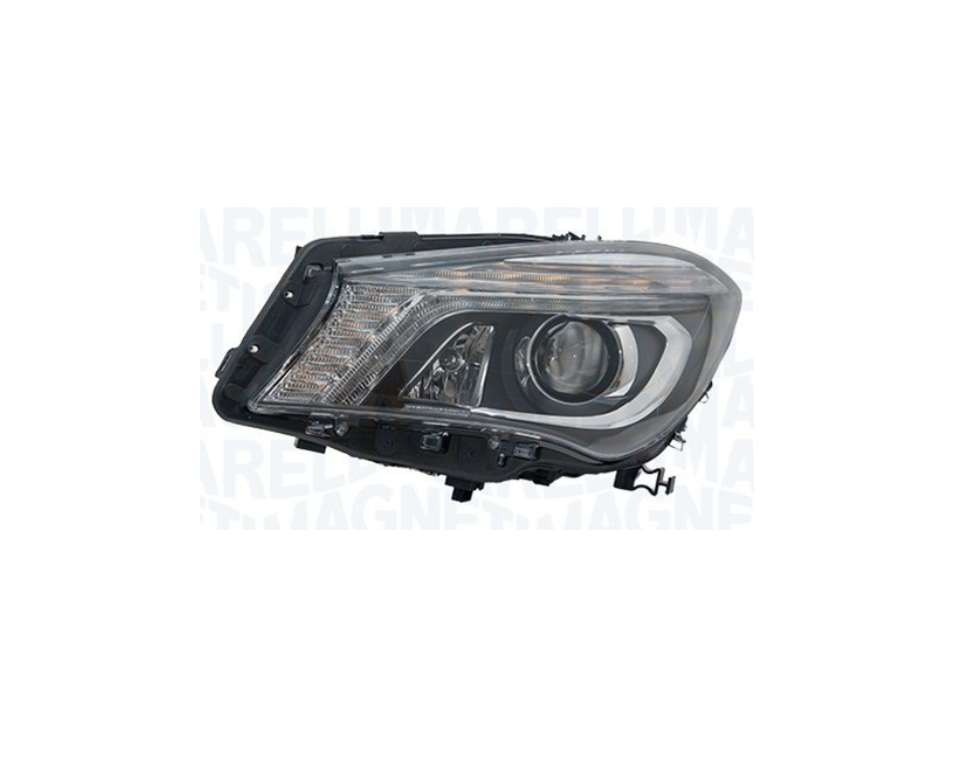Far MERCEDES Clasa CLA (C117), 04.2013-, partea stanga, MAGNETI MARELLI, bi-xenon; cu LED daytime running light; D3S+H7; electrical; fara control-unit; cu motor; cu becuri; xenon; cu lumini pentru curbe,