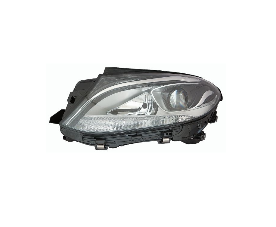 Far MERCEDES Clasa GLE (W166), 08.2015-03.2020, partea stanga, DEPO, cu LED daytime running light; H7+H7; electrical; cu motor; halogen,