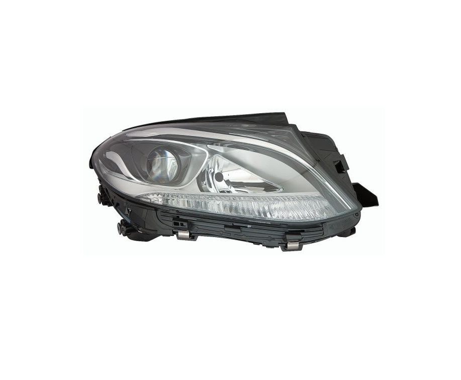 Far MERCEDES Clasa GLE (W166), 08.2015-03.2020, partea dreapta, DEPO, cu LED daytime running light; H7+H7; electrical; cu motor; halogen,