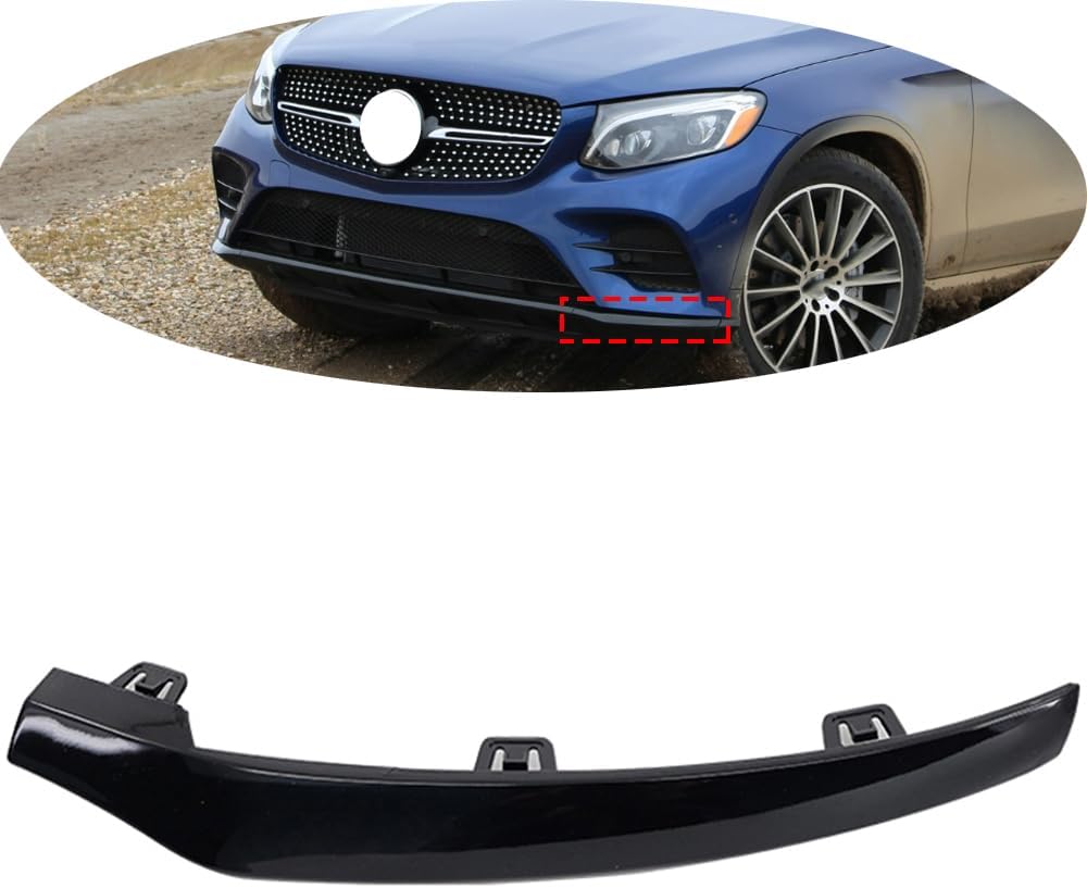 Bandou bara fata MERCEDES Clasa GLC (X253), 11.2015-06.2019, model : AMG, partea stanga, negru lucios,