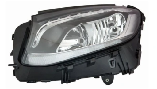 Far MERCEDES Clasa GLC (X253), 11.2015-06.2019, partea stanga, DEPO, cu LED daytime running light; H7+H7; electrical; cu motor; halogen; fara the MERCEDES-BENZ mark,