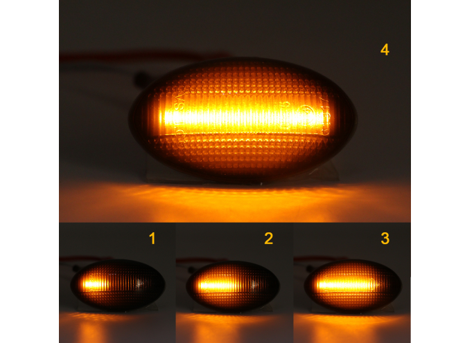 Set lampa semnalizare laterala MINI ONE/COOPER/CABRIO (R50/R52/R53), 06.2001-07.07, dynamic indicator; LED; fumuriu; TUNING,