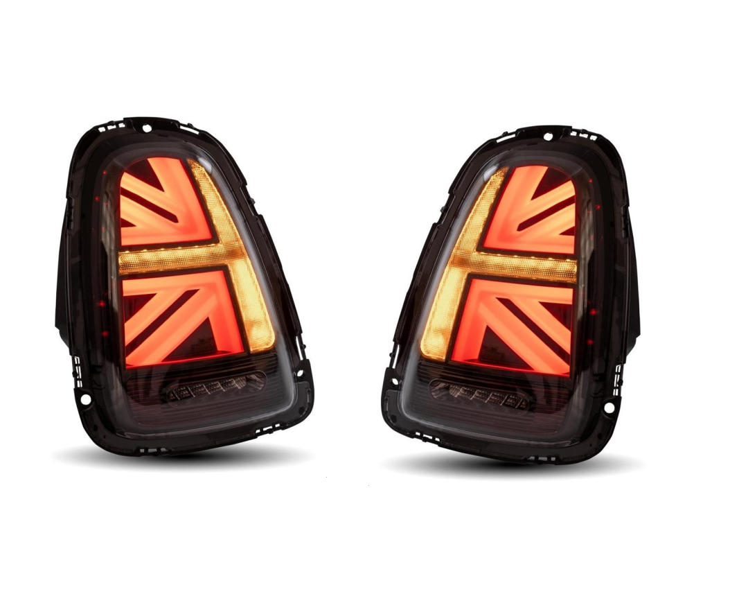 Set lampa spate MINI ONE/COOPER/CLUBMAN/CLUBVAN/COUPE/ROADSTER/CABRIO (R55/56/57/58/59), 07.2007-2013, partea stanga, dynamic indicator; LED; alb, fumuriu; TUNING,