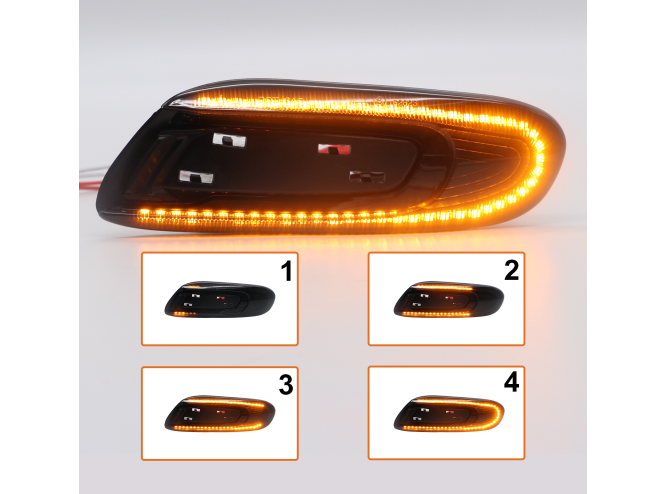 Set lampa semnalizare laterala MINI HATCH/CLUBMAN (F54/F55/F56/F57), 02.2014- Model : CABRIO, model : COOPER, ONE, dynamic indicator; LED; fumuriu; TUNING,