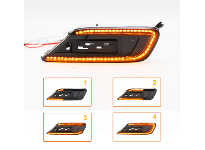 Set lampa semnalizare laterala MINI HATCH/CLUBMAN (F54/F55/F56/F57), 02.2014-, model : CLUBMAN, Cooper S, dynamic indicator; LED; fumuriu; TUNING,