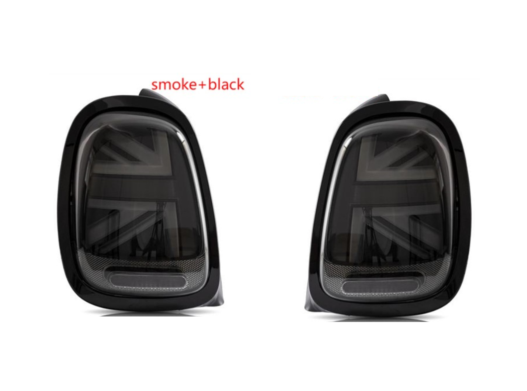 Set lampa spate MINI HATCH/CLUBMAN (F54/F55/F56/F57), 02.2014-2019, partea stanga, dynamic indicator; LED; negru rim, fumuriu; TUNING,