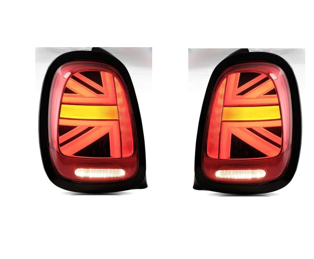 Set lampa spate MINI HATCH/CLUBMAN (F54/F55/F56/F57), 02.2014-2019, partea stanga, dynamic indicator; LED; negru rim, rosu; TUNING,