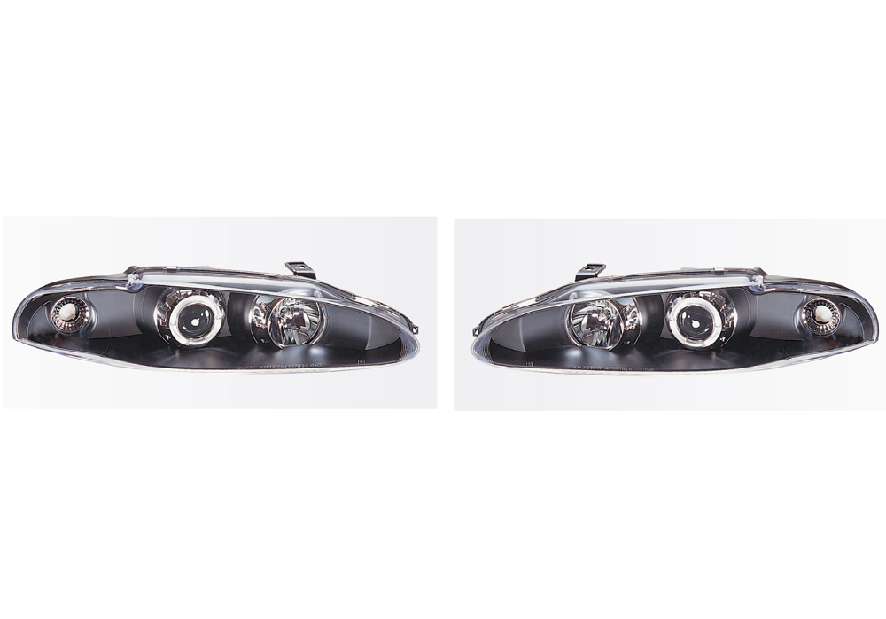 Set faruri tuning MITSUBISHI ECLIPSE (D30), 12.1995-1997, H1+H1; manual; negru; TUNING; halogen,