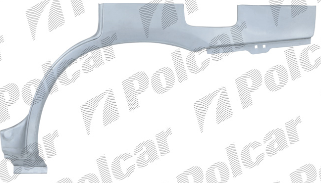 Segment reparatie aripa spate MITSUBISHI OUTLANDER (CU0W), 05.2003-03.2007, partea dreapta, metal galvanizat; cu segment de prag,