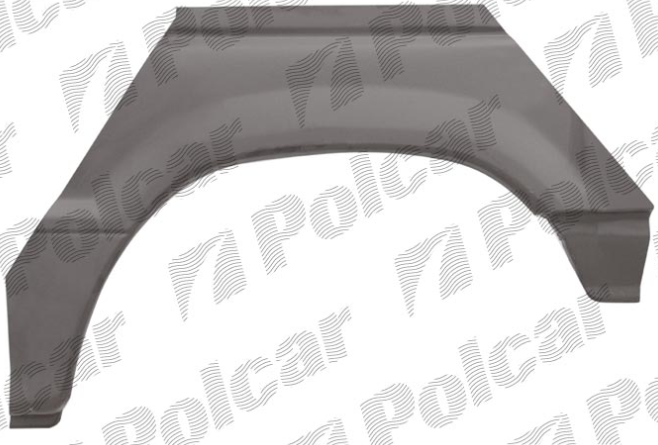 Segment reparatie aripa spate MITSUBISHI PAJERO/MONTERO (V20), 01.1992-12.1995, model cu 3 usi, partea stanga, metal galvanizat,