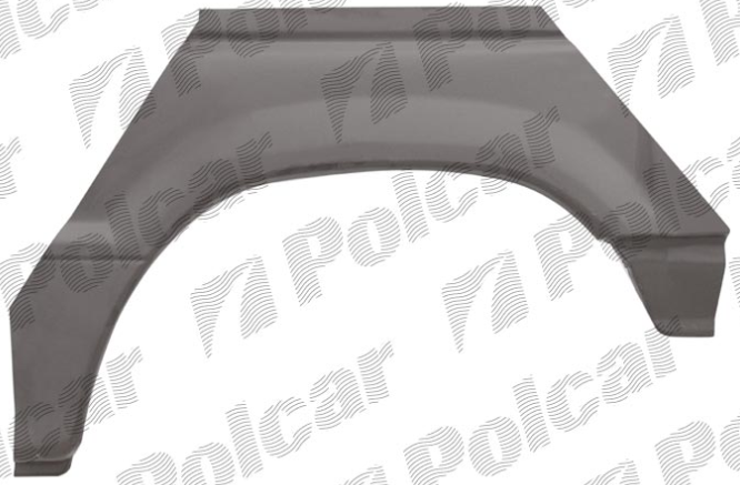 Segment reparatie aripa spate MITSUBISHI PAJERO/MONTERO (V20), 01.1992-12.1995, model cu 3 usi, partea dreapta, metal galvanizat,