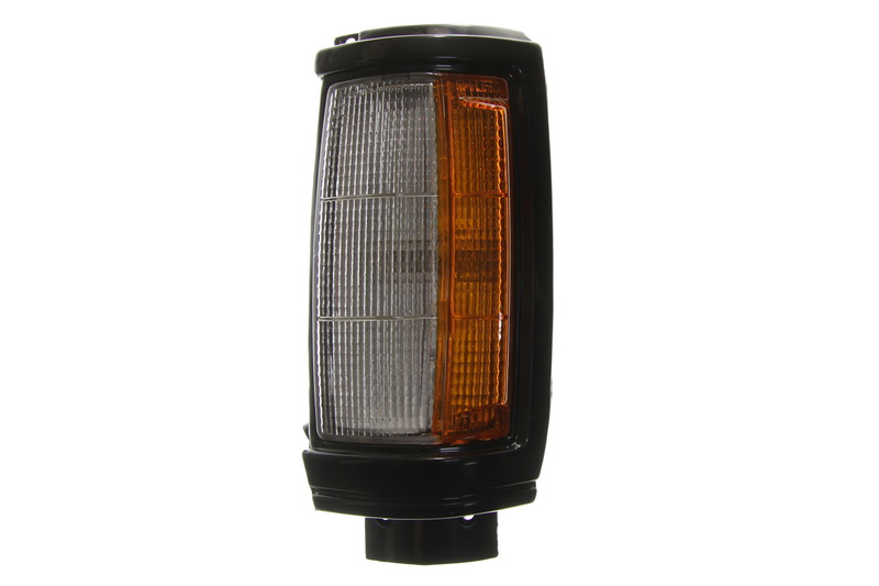 Lampa parcare fata MITSUBISHI L200, 10.1986-11.1996, partea stanga, DEPO, cu contour lamp; W5W; negru rim; cu soclu bec,