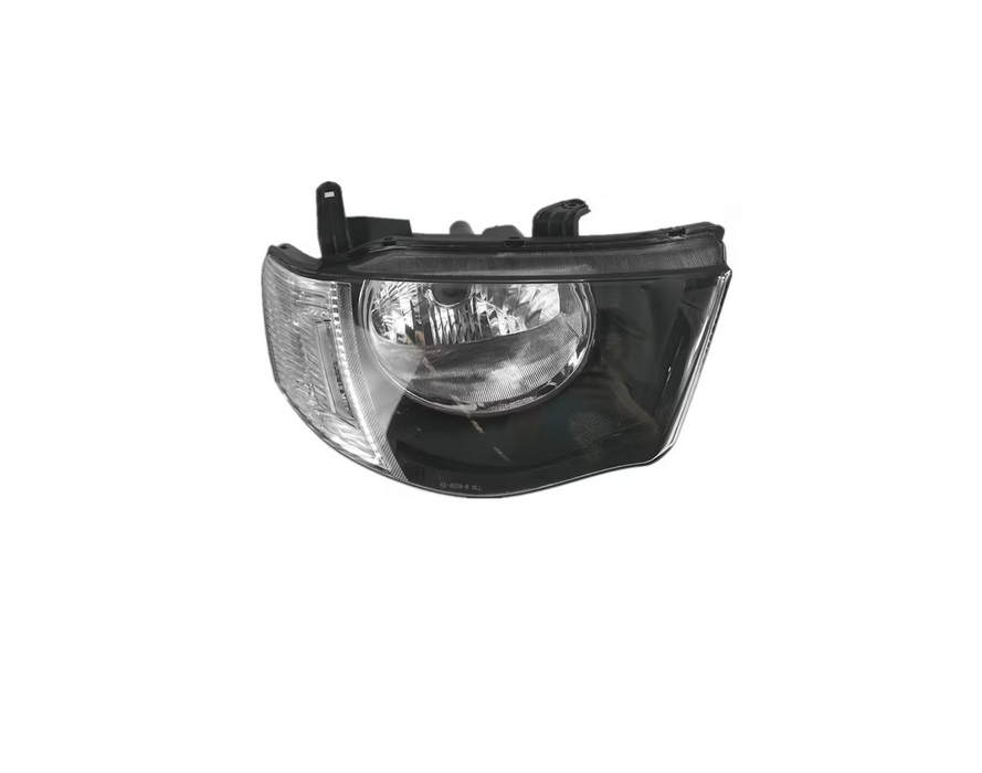 Far MITSUBISHI L200, 12.2005-04.2010, partea dreapta, H4; manual; semnalizare alba; halogen, cabina lunga,