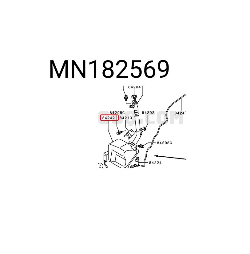 Rezervor spalator parbriz MITSUBISHI L200, 12.2005-04.2010, fara senzor nivel lichid, fara pompa spalator parbriz, cu sistem spalare faruri, fara Gat de umplere,