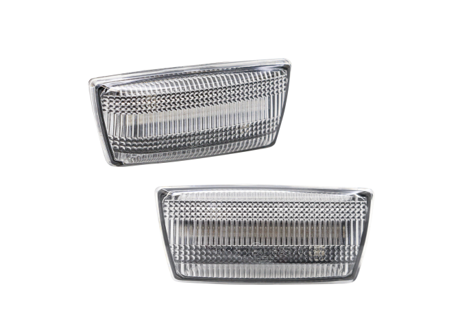Set lampa semnalizare laterala CHEVROLET Cruze (J300), Orlando (J309); OPEL Adam, Astra H/J, Corsa E, Insignia (G09), Meriva B, Zafira, dynamic indicator; LED; transparent; TUNING,