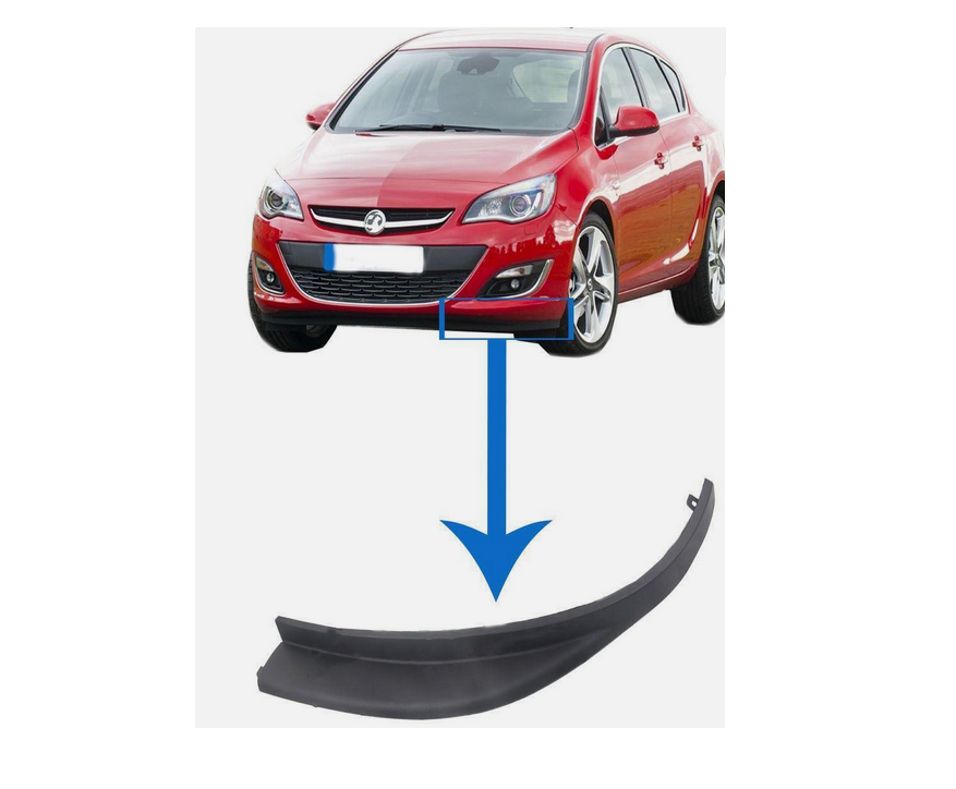 Spoiler bara fata OPEL ASTRA J, 2012-, partea stanga,