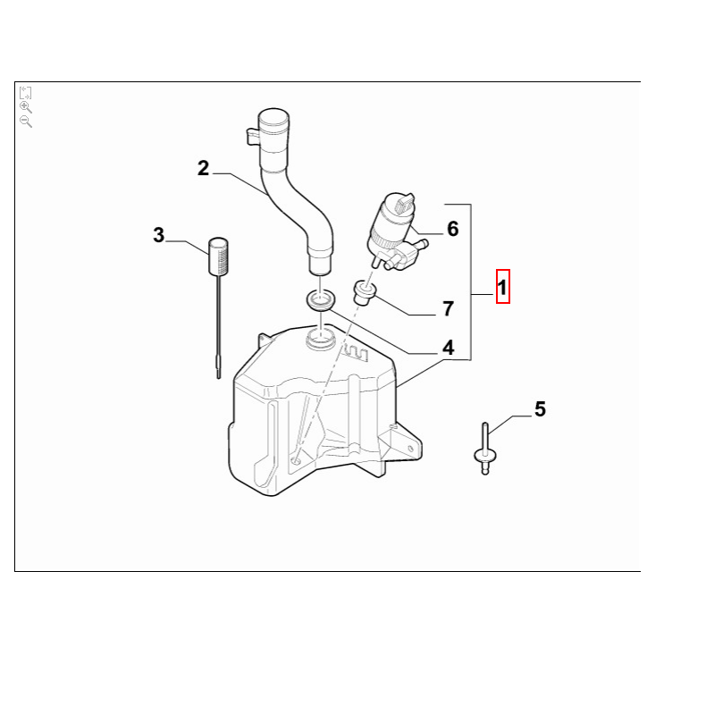 Rezervor spalator parbriz OPEL CORSA D, 07.2006-12.2014, fara senzor nivel lichid, fara pompa spalare, fara Gat de umplere, modele fara spalator faruri,