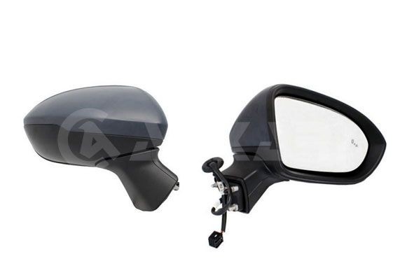 Oglinda usa exterioara OPEL ASTRA K, 10.2015-02.2022, partea dreapta, SRLine, reglare electrica; carcasa grunduita; cu incalzire; sticla convexa; sticla crom; pliabila electric; 18 gauri / 9 pini; cu functie asistenta laterala,